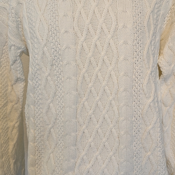 J.Crew Medium Cotton Cable Knit Sweater - Cream - Picture 2 of 9